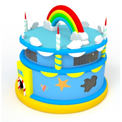 Inflatable Jumping Castle Birthday Cake Inflatable Bounce House For Birthday Party