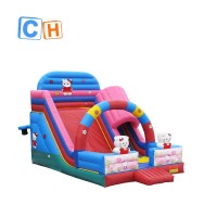 Hello Kitty inflatable slide with pool for sale outdoor kids inflatable playground for fun inflatable single lane slide