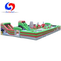 GUTEFUN outdoor indoor 26m L*15m W large inflatable playground, inflatable bouncer slide obstacle course all in one