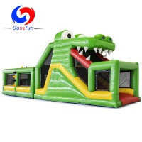 GUTEFUN Best sale 13.5m modular crocodile inflatable obstacle course for commercial party events rental