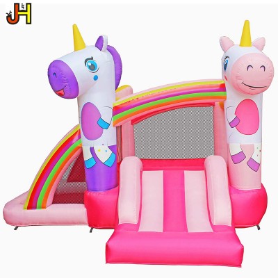 Princess Mini Inflatable Unicorn Bounce House With Slide For Kids