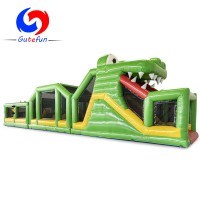 GUTEFUN Best sale commercial party events rental 19.2m modular crocodile inflatable obstacle course