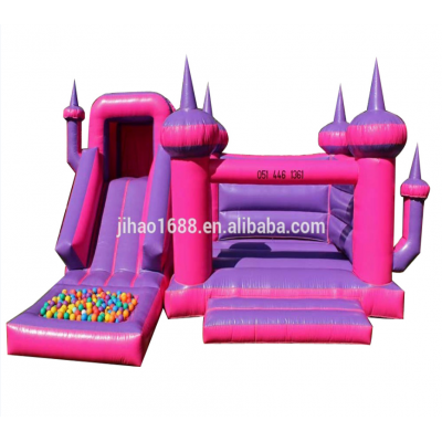 Inflatable Princess Bouncer Jumping House Castle With Slide For Kids Pond balls