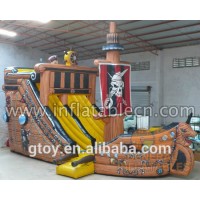 Inflatable Slides Pirate ship with digital printing best quality Can be used for 4 years